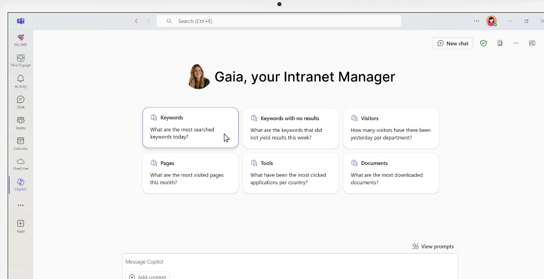 Gaia, l'Intranet Manager intelligente di intranet.ai