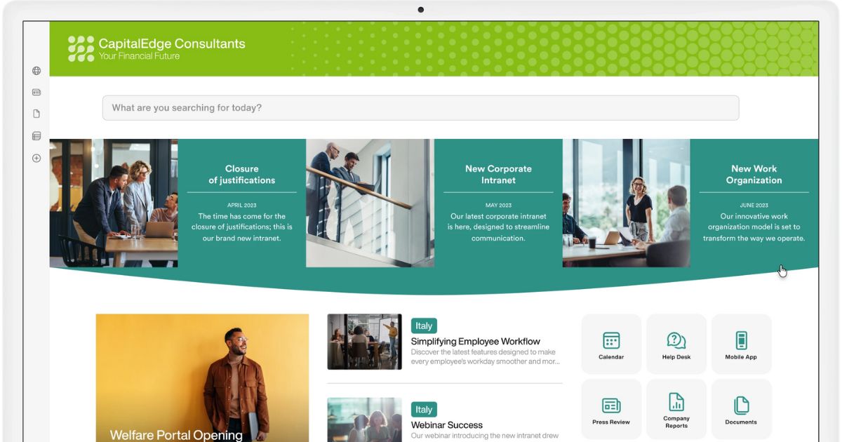 Example of a theme created for the SharePoint intranet by intranet.ai