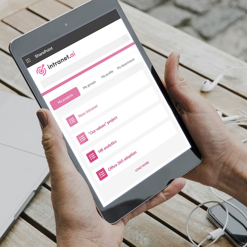 gestione della comunicazione interna dell'azienda tramite l'app Intranet per tablet