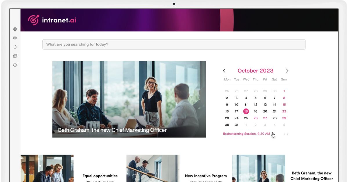 Detail of an intranet built with intranet.ai